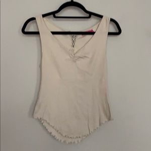 Betsy Johnson Cream Tank Top